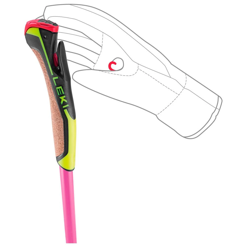 Bâton Fond Leki Prc 750 Neon Pink Neon Yellow Black – Image 6