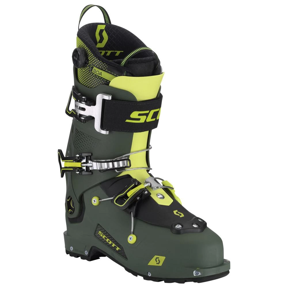 Chaussures De Ski Randonnée Scott Freeguide Carbon Military Green Yellow – Image 2